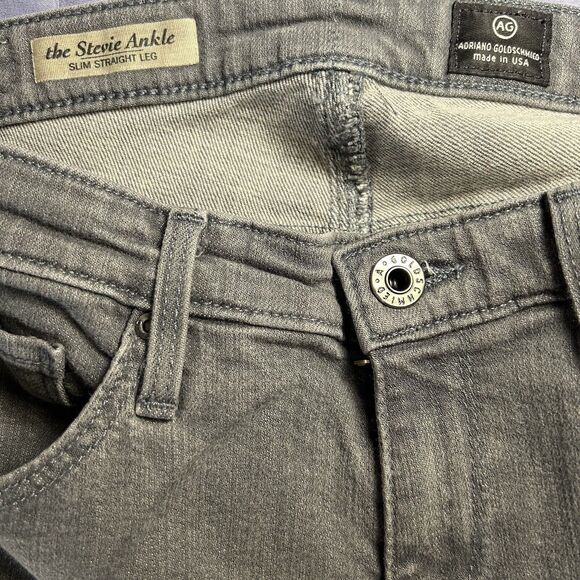 AG Adriano Goldschmied Womens Slim Straight Leg Stevie Ankle Jeans Gray Size 28 - Picture 10 of 12